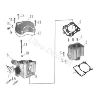 Halterungsschraube für Zylinderkopf für Quad