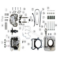Zylinderkopf komplett für Quad Shineray 300STE - 300ST-4E (schwarz) Bilder 2