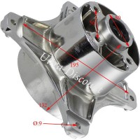 Radnabe Tuning vorn-hinten 10mm für Pbr 50 ccm bis 125 ccm (Nickel)