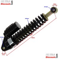 Stoßdämpfer vorn mit Gasdruck 200 ccm STIIE-B (schwarz, 320 mm)