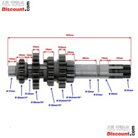 Primärachse für Getriebe Quad Shineray 300STE Bilder 1