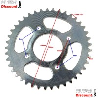 Kettenkranz, verstärkt, 41 Zähne 420 Teilung für dirt bike (Typ 1) Bilder 1