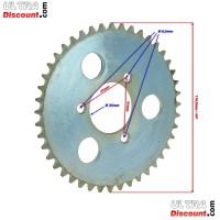 Kranz verstärkt 44 Zähne für GROSSE KETTE 3T (TF8) (Typ 3)