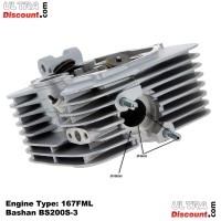 Zylinderkopf komplett für Quad Bashan 200ccm BS200S-3 Bilder 4