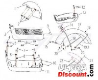 Stützsatz für hinteren Kotflügel für E-MINI-Roller Bilder 1