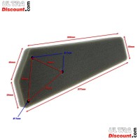 Luftfilter aus Schaumstoff für Motorroller Baotian BT49QT-9