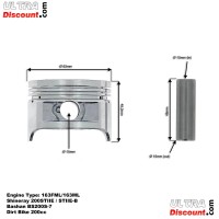 Kolben-Set 63.5mm für Quad Shineray 200 ccm