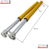 Gabelholme Qualitätsprodukt 800mm, doppelte Einstellung, 12/20mm Radachsen - Gold Bilder 2