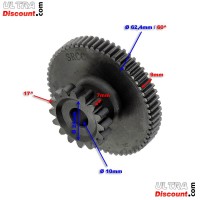 Anlasserritzel verdoppelt für Shineray 200STIIE-STIIE-B (16 Z)