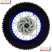 Rad hinten 12'', blau, (Spikes 12 mm) für dirt bike AGB27