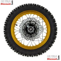 Rad hinten 12'', gold, (Spikes 12 mm) für dirt bike AGB27