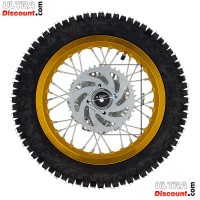 Rad hinten 12'', gold, (Spikes 12 mm) für dirt bike AGB27 Bilder 2
