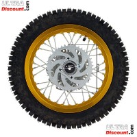 Rad hinten 12'', gold, (Spikes 12 mm) für dirt bike AGB27