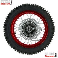 Rad hinten 12'', rot, (Spikes 12 mm) für dirt bike AGB27 Bilder 1