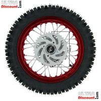 Rad hinten 12'', rot, (Spikes 12 mm) für dirt bike AGB27 Bilder 2