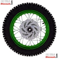 Rad hinten 12'', grün, (Spikes 12 mm) für dirt bike AGB27