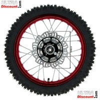 Rad vorn 14'', rot, Spikes 10 mm, für dirt bike AGB27