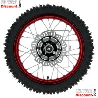 Rad vorn 14'', rot, Spikes 10 mm, für dirt bike AGB27 Bilder 1