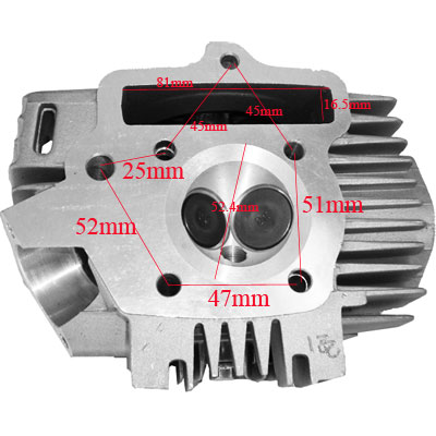 Zylinderkopf dirt bike 125ccm 1P52FMI 52.4mm + Schutz (Loncin) Bilder 1 Zylinderkopf dirt bike 125ccm 1P52FMI 52.4mm + Schutz (Loncin) Bilder 1