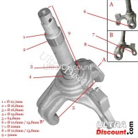 Achsschenkel links für Quad Bashan 200ccm (BS200-3A)