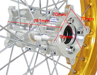 Felge dirt bike hinten 14' (CNC) hochwertig Bilder 1