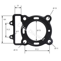 Zylinderkopfdichtung für Quad-Motor Shineray 300 ccm (XY300ST-5E) Bilder 1
