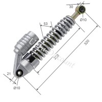 Stoßdämpfer vorn mit Gasdruck 200 ccm STIIE-B  (Grau , 320 mm) Bilder 1