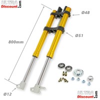 Gabel komplett dirt bike, Qualitätsprodukt (für 12mm Radachsen, 845mm) Bilder 1