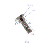 Befestigungsschraube Bremsscheibe Quad Shineray 250 ccm (19.5mm) Bilder 1