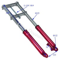 Gabel für pocket bike Supermotard rot Bilder 1