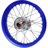 Felge hinten 12'', blau, für dirt bike (Typ 1) Bilder 2