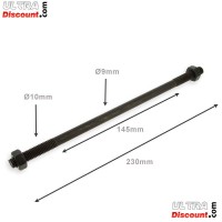 Achse Hinterrad 10x230mm + Muttern amerikanischer Schritt für pocket bike Bilder 1