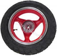 Rad hinten komplett für Jonway Skooter 50 ccm(rot) Bilder 1