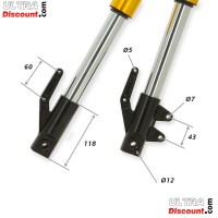 Gabelholme für Dirt Bike Gold (650mm) Bilder 2