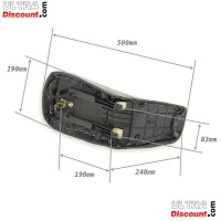 Sitzbank schwarz für Elektro-Quad big foot 110cc, 125cc, Bilder 1