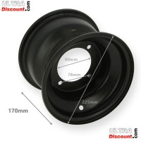 Felge hinten für Quad 200 ccm Schwarz (18x9.5-8) 170mm Bilder 1