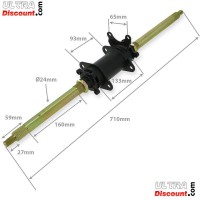Achse hinten Ø24 für Quad 110cc Bigfoot (710mm) Bilder 1