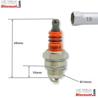 Zündkerze BM6A (rot) für Pockets Replik R1