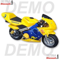 Verkleidung für pocket bike 47-49 ccm (Gelb-Blau) Bilder 1
