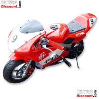 Pocket Bike 49ccm Hohe Qualität rot und weiß Bilder 2