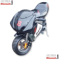 Pocket Bike 53ccm Hohe Qualität Schwarz und weiß