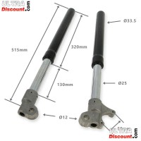 umgekehrte Gabelrohre für pocket bike cross schwarz Bilder 1
