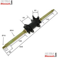 Achse hinten Ø24 für Quad 110cc Bigfoot (650mm)