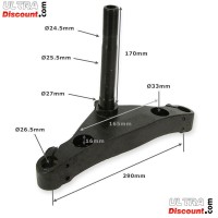 Gabelbrücke niedriger 170mm für Scooter Citycoco Bilder 1