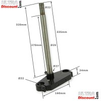 Gabelbrücke niedriger 320mm für Scooter Citycoco