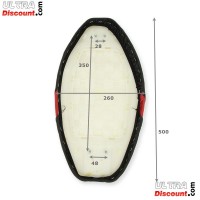 Sattel 2 Sitzer fur motoroller Citycoco Schwarz-rot Bilder 1