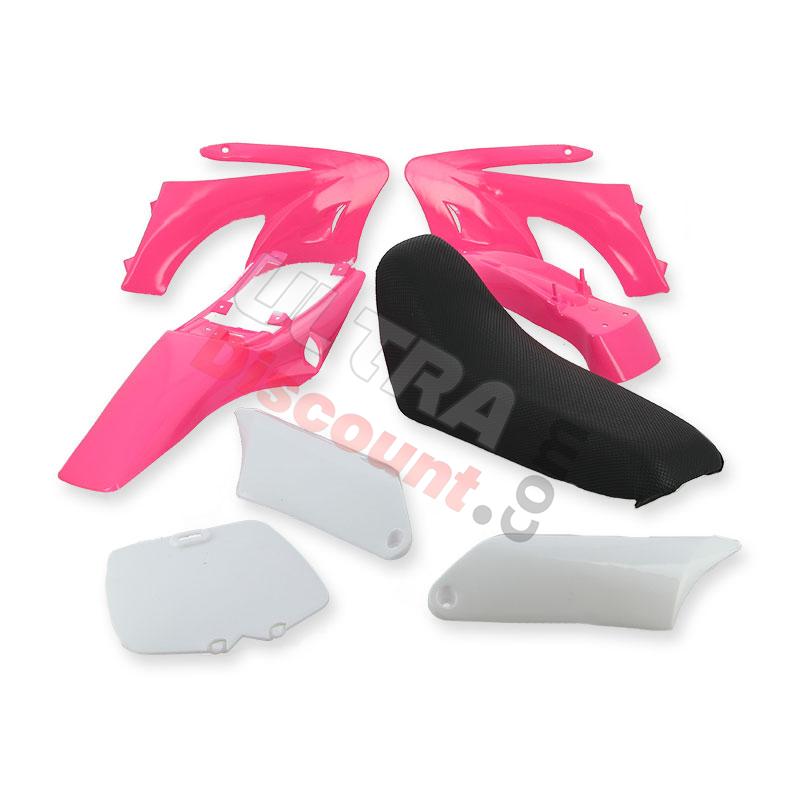 Verkleidung pocket bike cross, Rosa (Typ 2), Pocket Cross Teile