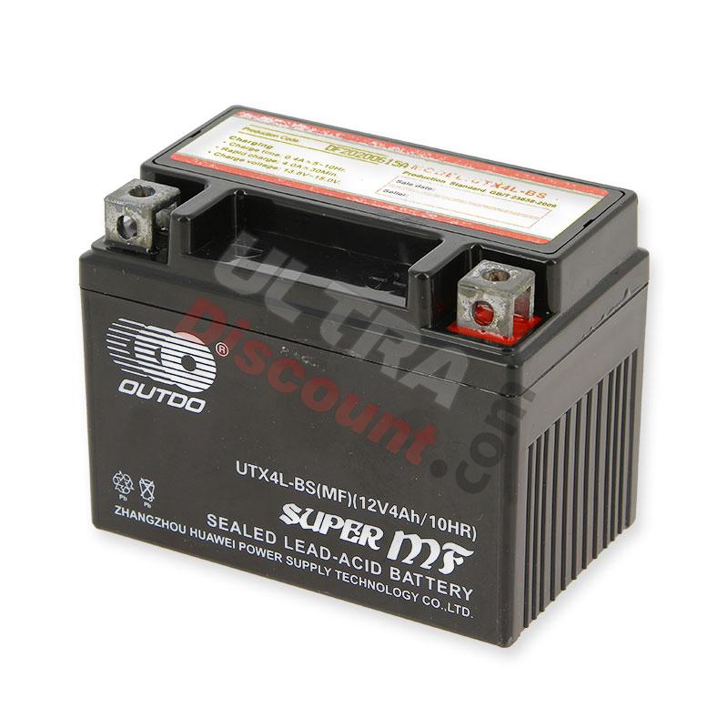 Zündbatterie für Quad 110cc 125cc 12v-4Ah (UTX4L-BS), Teile ATV 110cc  - 125cc