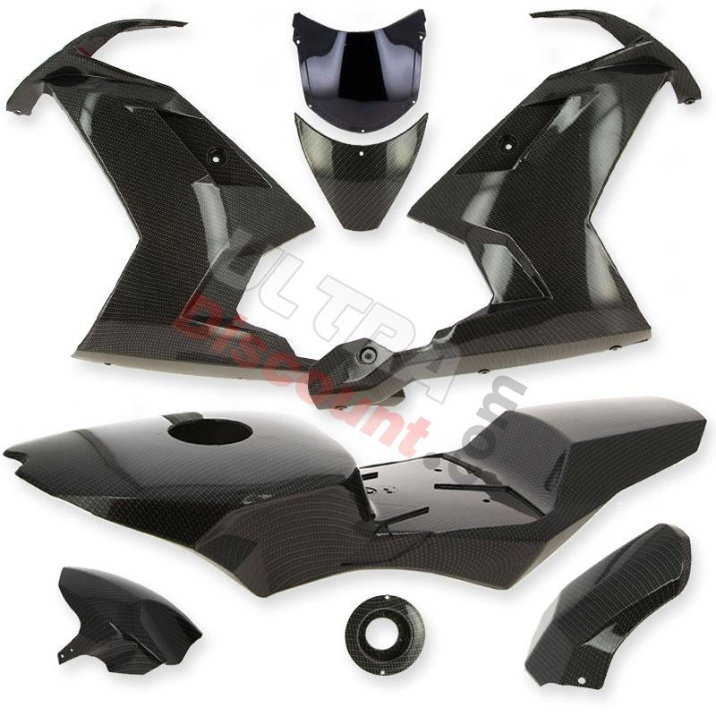 Verkleidung Kohlenfaser schwarz Sonderausgabe pocket bike Nitro (schwarz), Nitro Motorradteile