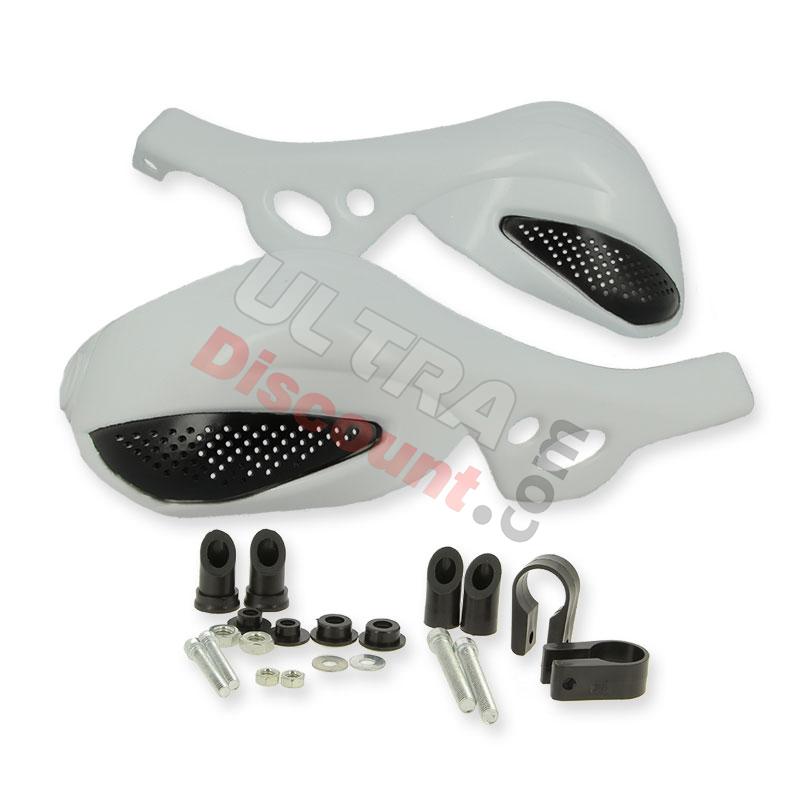 Handprotektor, Weiß schwarz für Shineray 250 STXE, Ersatzteile Shineray 250 STXE